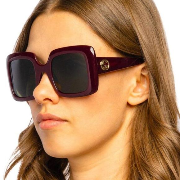 Gucci GG0896S 003 Sunglasses Red Green Square Women main image 6